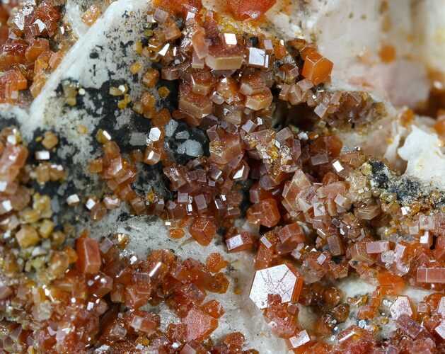 Pink Bladed Barite With Vanadinite Crystals #56264